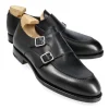 Discount Carmina CHAUSSURES A DOUBLE BOUCLE BOXCALF NOIR | BLACK