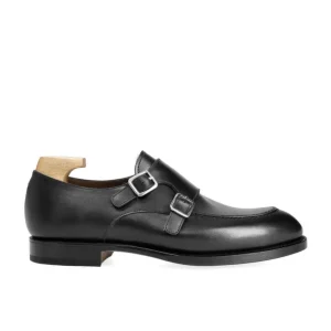Discount Carmina CHAUSSURES A DOUBLE BOUCLE BOXCALF NOIR | BLACK