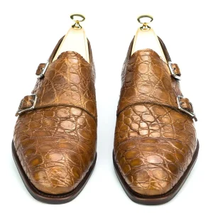 New Carmina CHAUSSURES A DOUBLE BOUCLE CROCODILE CUIR |