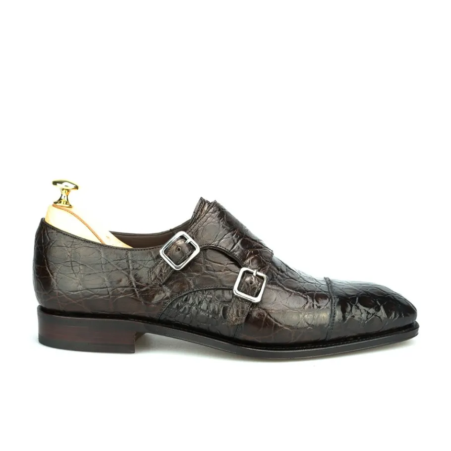 chaussures_a_double_boucle_crocodile_marron__carmina_2.webp Store Carmina CHAUSSURES A DOUBLE BOUCLE CROCODILE MARRON |