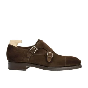 Shop Carmina CHAUSSURES A DOUBLE BOUCLE DAIM MARRON | BROWN