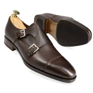 Outlet Carmina CHAUSSURES A DOUBLE BOUCLE GRAIN MARRON | BROWN