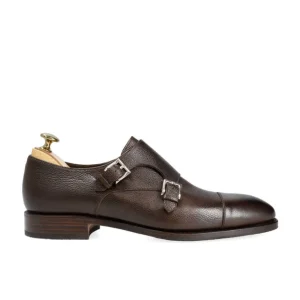 Outlet Carmina CHAUSSURES A DOUBLE BOUCLE GRAIN MARRON | BROWN