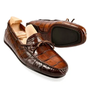 Best Carmina CHAUSSURES DE CONDUITE ALLIGATOR WALLNUT | WALNUT