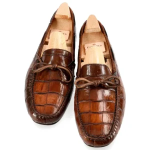 Best Carmina CHAUSSURES DE CONDUITE ALLIGATOR WALLNUT | WALNUT