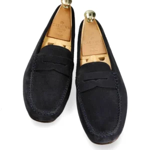 Clearance Carmina CHAUSSURES DE CONDUITE EN DAIM MARINE | NAVY