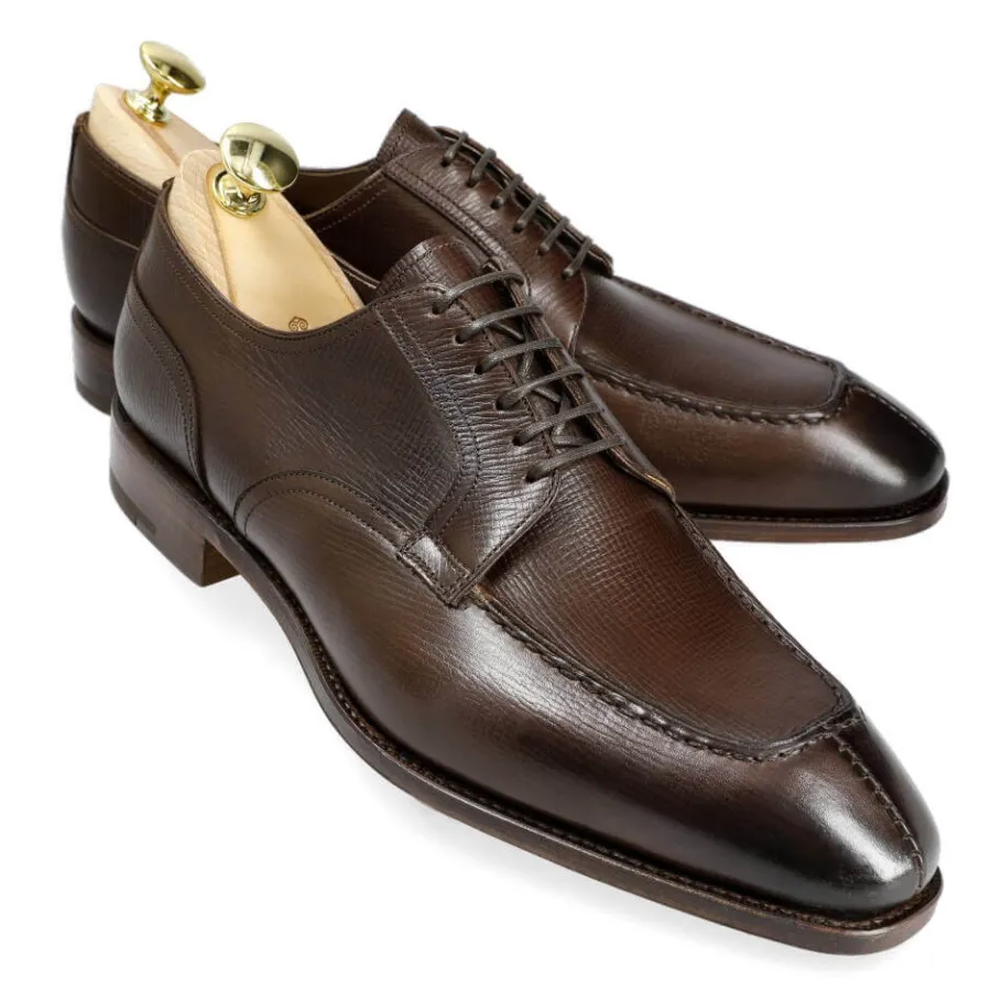 chaussures_derby_norvgiennes_marron_hatch_grain__carmina_0.webp Sale Carmina CHAUSSURES DERBY NORVÉGIENNES MARRON HATCH GRAIN | BROWN