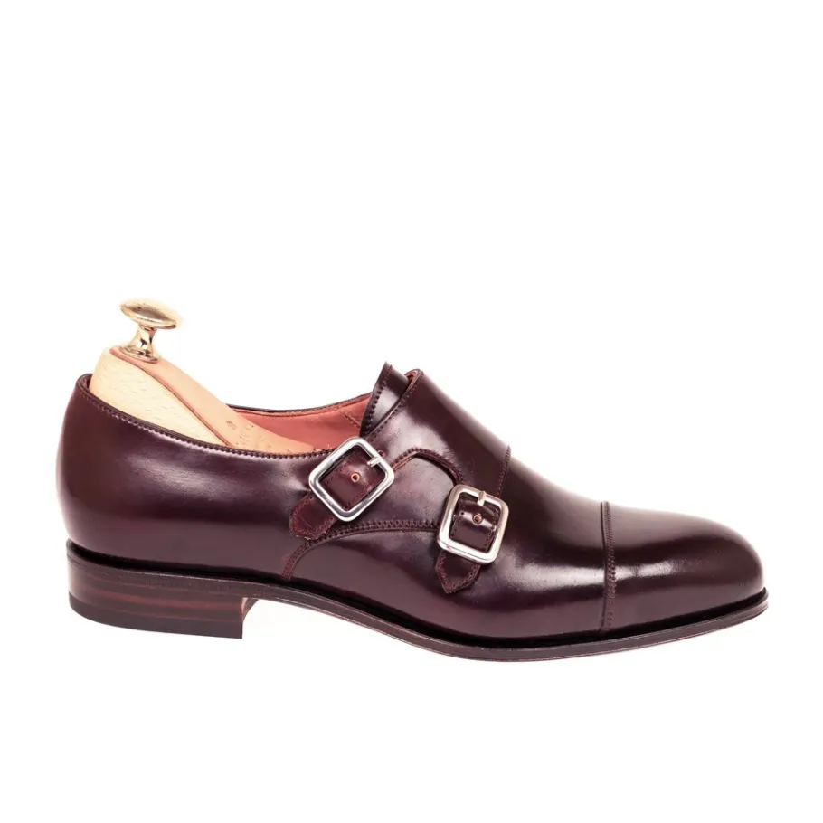 Sale Carmina CHAUSSURES DOUBLE BOUCLE FEMME CORDOVAN BORDEAUX | BURGUNDY