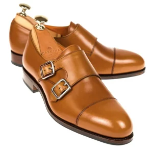 New Carmina CHAUSSURES DOUBLE BOUCLE FEMME VITELLO CHÂTAIGNIER | TANNED