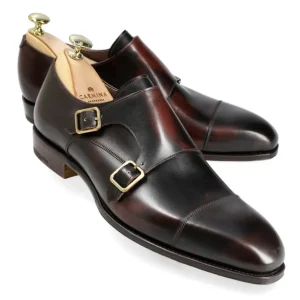 Cheap Carmina CHAUSSURES HOMME À DOUBLE BOUCLE DEMASCABLE BORDEAUX | BURGUNDY