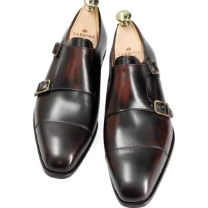 Cheap Carmina CHAUSSURES HOMME À DOUBLE BOUCLE DEMASCABLE BORDEAUX | BURGUNDY