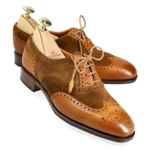 Best Sale Carmina CHAUSSURES OXFORD À BOUT D'AILE POUR FEMMES EN CUIR RUSTICALF/DAIM SNUFF | TANNED/SNUFF