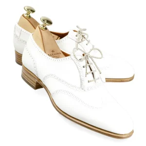 Outlet Carmina CHAUSSURES OXFORD BLANCHES POUR FEMMES EN VITELLO | WHITE