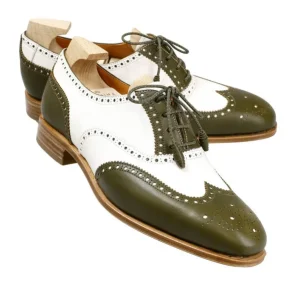 Best Carmina CHAUSSURES OXFORD FEMME 1265 HILLS GREEN/WHITE