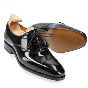 Fashion Carmina CHAUSSURES OXFORD FEMME CUIR VERNI NOIR | BLACK