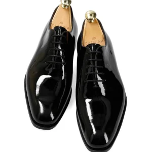 Flash Sale Carmina CHAUSSURES OXFORD UNIES EN CUIR VERNI NOIR | BLACK