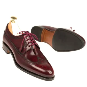 Hot Carmina CORDOVAN BLUCHER FEMME PELLE VEGA BORDEAUX | BURGUNDY