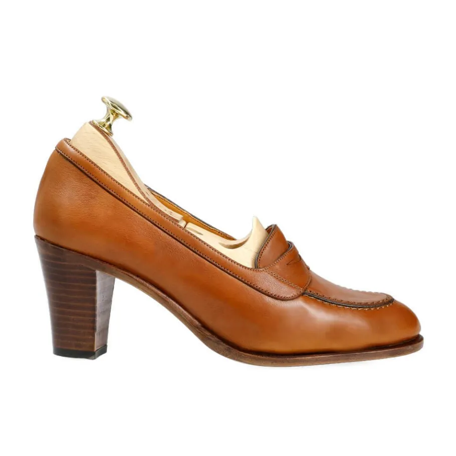high_heel_loafers_tan_rusticalf__carmina_2.webp Fashion Carmina HIGH HEEL LOAFERS TAN RUSTICALF | TANNED