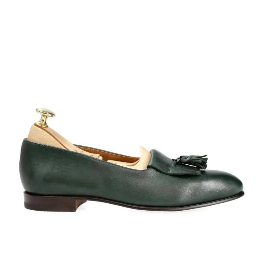 mocassins__gland_femmes_vert_rusticalf__carmina_2.webp Best Sale Carmina MOCASSINS À GLAND FEMMES VERT RUSTICALF | GREEN
