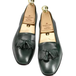 Best Sale Carmina MOCASSINS À GLAND FEMMES VERT RUSTICALF | GREEN