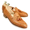 Hot Carmina MOCASSINS À GLANDS FEMME BRONZAGE ET ORANGE TRESSÉ | TAN/ORANGE