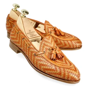 Hot Carmina MOCASSINS À GLANDS FEMME BRONZAGE ET ORANGE TRESSÉ | TAN/ORANGE