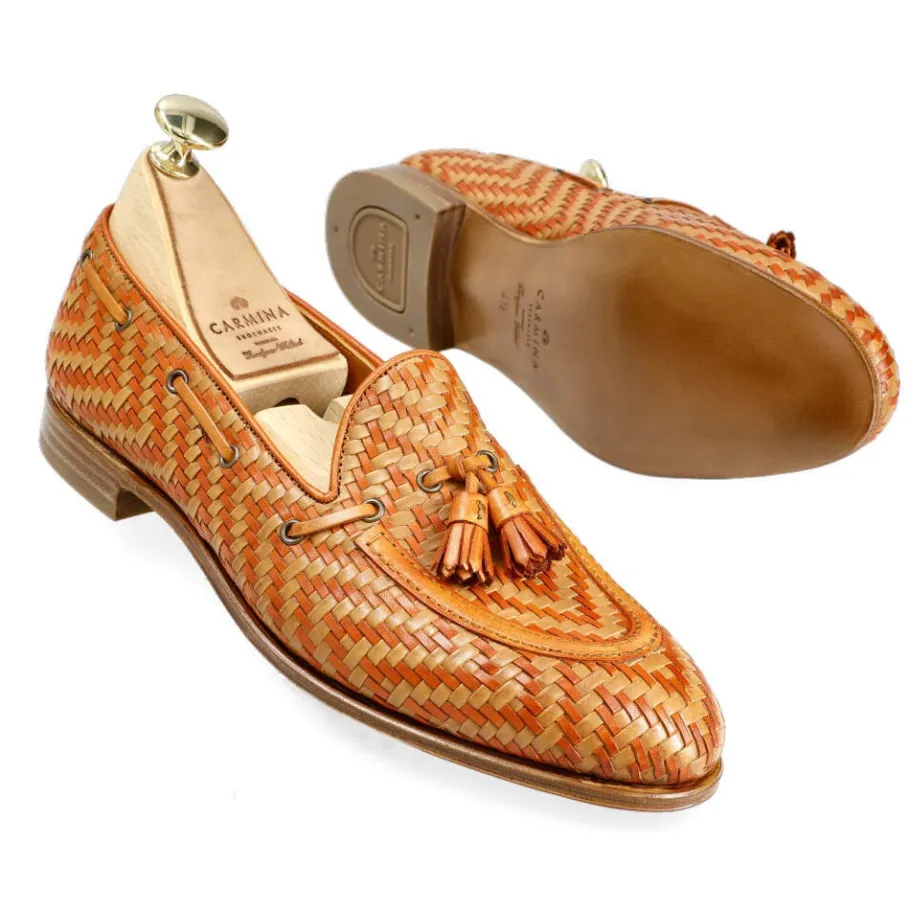 mocassins__glands_femme_bronzage_et_orange_tress__carmina_1.webp Hot Carmina MOCASSINS À GLANDS FEMME BRONZAGE ET ORANGE TRESSÉ | TAN/ORANGE