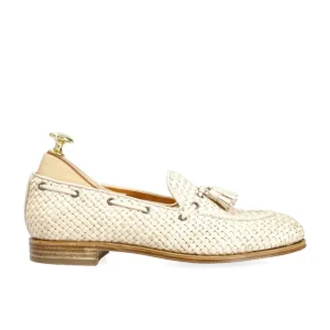 Flash Sale Carmina MOCASSINS À GLANDS FEMMES TRESSÉS NATUREL | NATURAL