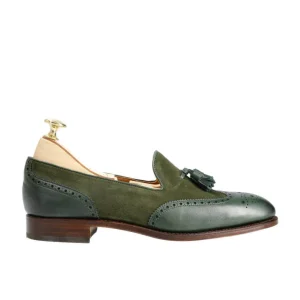 New Carmina Mocassins à glands pour femmes 1248 Hills GREEN