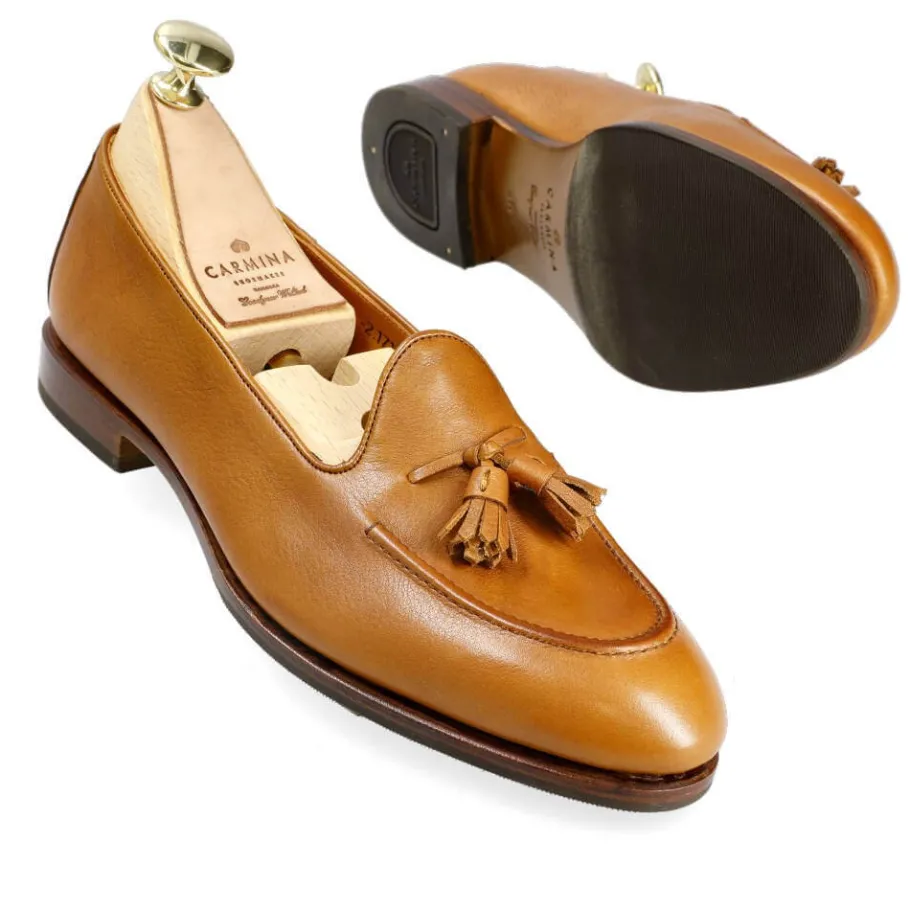 mocassins__pampilles_femme__drac_1.webp Clearance Carmina MOCASSINS À PAMPILLES FEMME 1842 DRAC TANNED