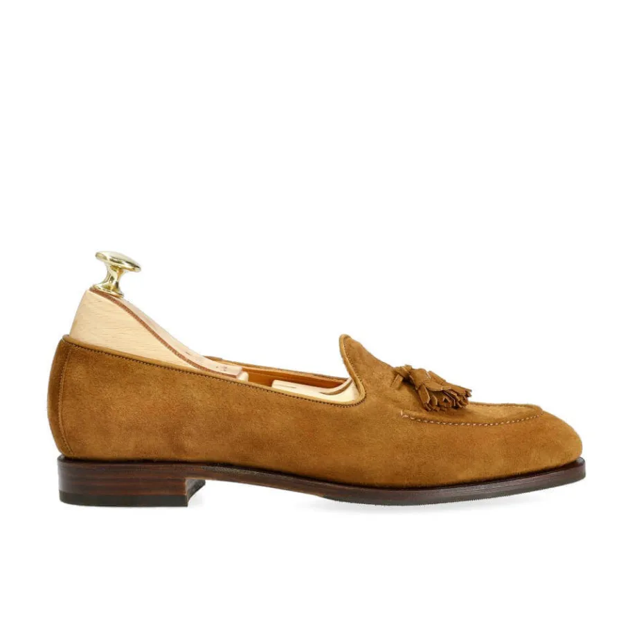 mocassins__pampilles_pour_femmes_en_daim_tabac__carmina_2.webp Discount Carmina MOCASSINS À PAMPILLES POUR FEMMES EN DAIM TABAC | TOBACCO