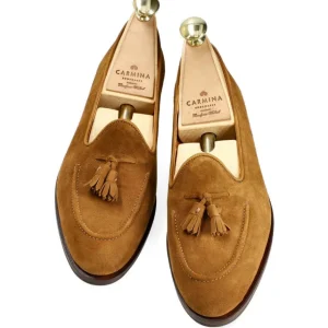 Discount Carmina MOCASSINS À PAMPILLES POUR FEMMES EN DAIM TABAC | TOBACCO