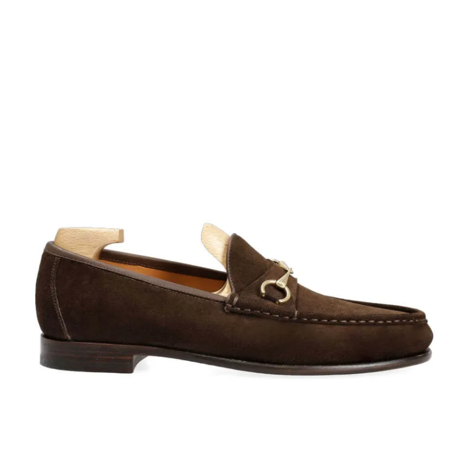 mocassins_a_boucle_daim_marron__carmina_2.webp Best Sale Carmina MOCASSINS A BOUCLE DAIM MARRON | BROWN