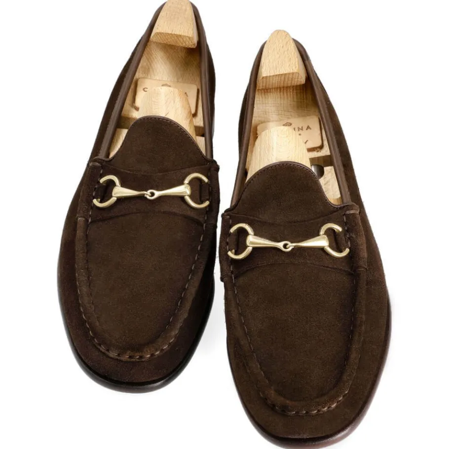 mocassins_a_boucle_daim_marron__carmina_3.webp Best Sale Carmina MOCASSINS A BOUCLE DAIM MARRON | BROWN