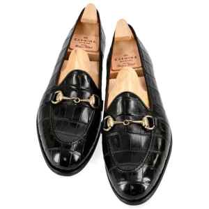 Fashion Carmina MOCASSINS A BOUCLE FEMME ALLIGATOR NOIR | BLACK