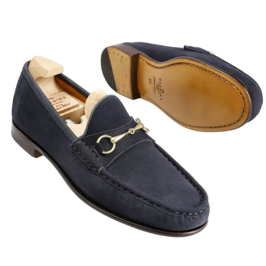 mocassins_a_boucle_femme_daim_marine_carmina_1.webp New Carmina MOCASSINS A BOUCLE FEMME DAIM MARINE | NAVY