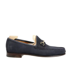 New Carmina MOCASSINS A BOUCLE FEMME DAIM MARINE | NAVY