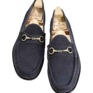 New Carmina MOCASSINS A BOUCLE FEMME DAIM MARINE | NAVY