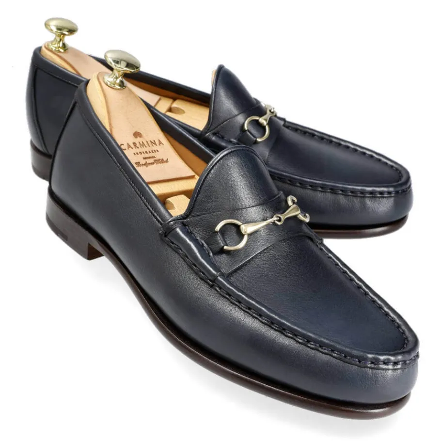 mocassins_a_boucle_rusticalf_blue_marine__carmina_0.webp Outlet Carmina MOCASSINS A BOUCLE RUSTICALF BLUE MARINE | NAVY