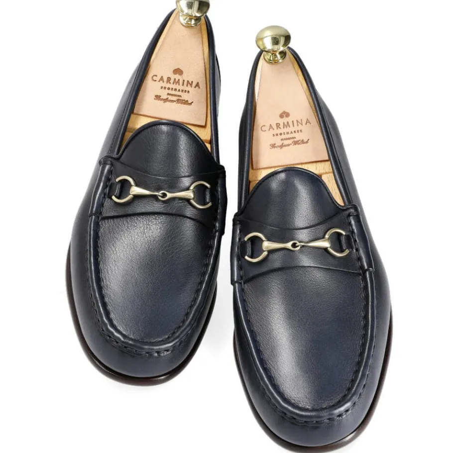 mocassins_a_boucle_rusticalf_blue_marine__carmina_3.webp Outlet Carmina MOCASSINS A BOUCLE RUSTICALF BLUE MARINE | NAVY