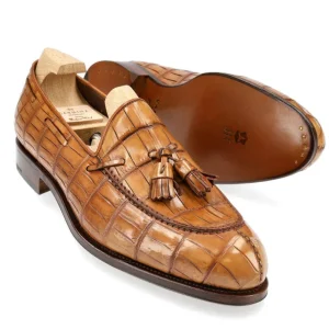 Hot Carmina MOCASSINS A GLAND ALLIGATOR CUIR | TANNED