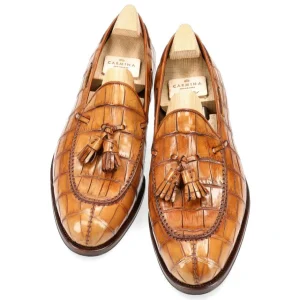 Hot Carmina MOCASSINS A GLAND ALLIGATOR CUIR | TANNED