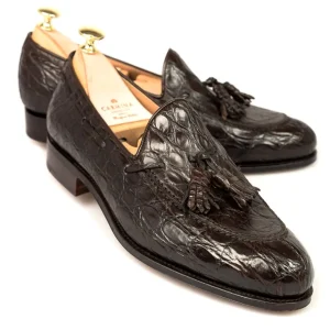 Cheap Carmina MOCASSINS A GLAND CROCODILE MARRON | BROWN