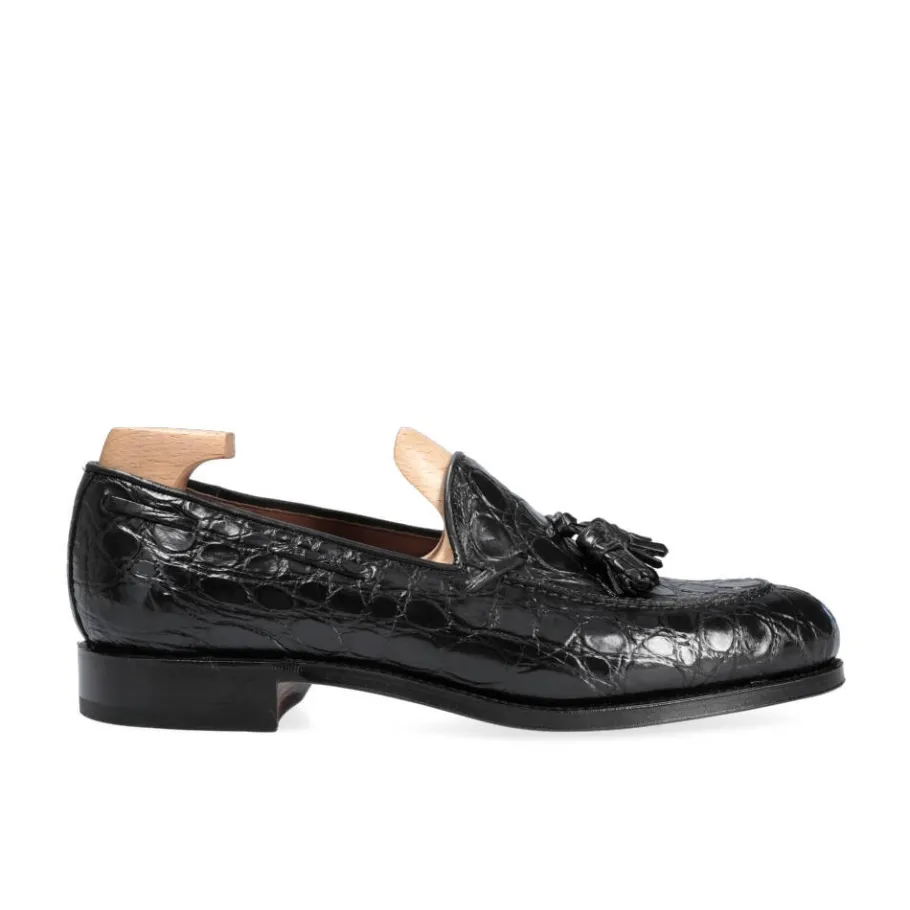 mocassins_a_gland_crocodile_noir__carmina_2.webp Outlet Carmina MOCASSINS A GLAND CROCODILE NOIR | BLACK