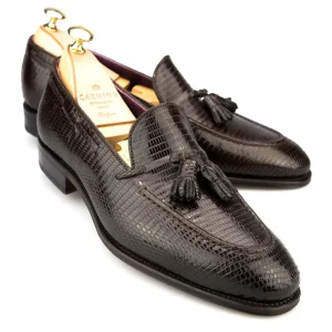 Store Carmina MOCASSINS A GLAND LEZARD MARRON |
