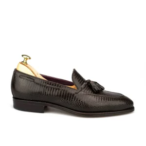 Store Carmina MOCASSINS A GLAND LEZARD MARRON |