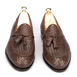 New Carmina MOCASSINS A GLAND MARRON CUIR TRESSE | BROWN