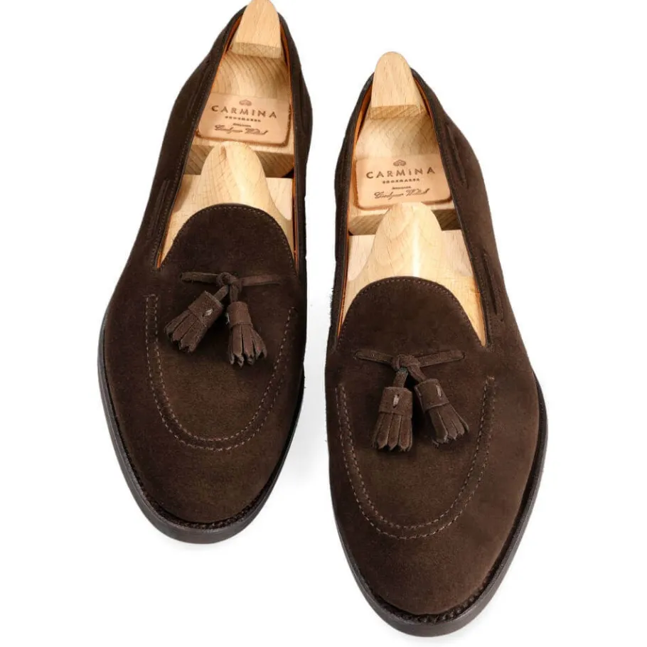 mocassins_a_glands_femme_daim_marron_carmina_3.webp Best Sale Carmina MOCASSINS A GLANDS FEMME DAIM MARRON | BROWN
