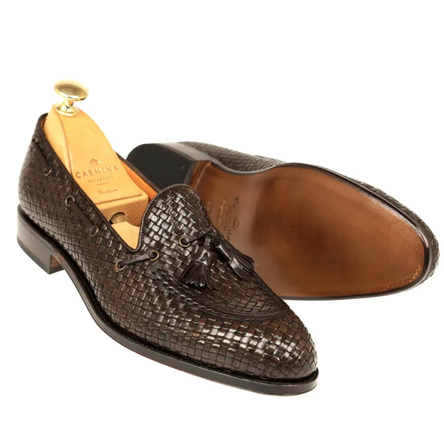 mocassins_a_glands_femme_tresse_marron_carmina_1.webp Best Sale Carmina MOCASSINS A GLANDS FEMME TRESSE MARRON | BROWN