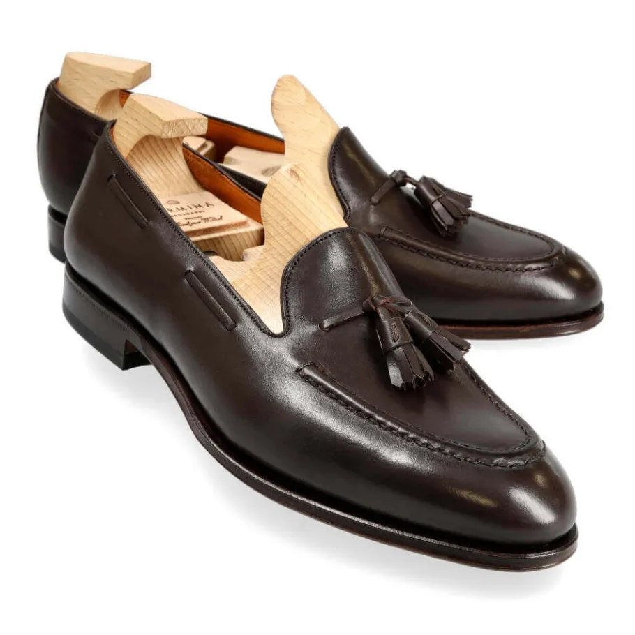 mocassins_a_glands_femme_vitello_marron_carmina_0.webp Clearance Carmina MOCASSINS A GLANDS FEMME VITELLO MARRON | BROWN